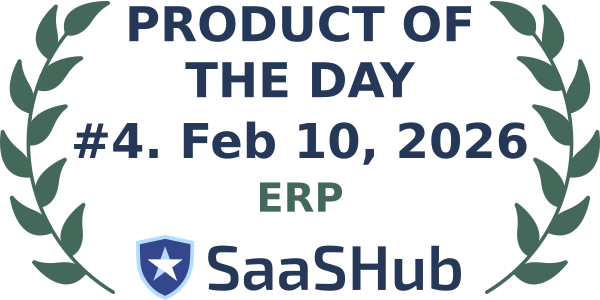 iX ERP Ranked #4 Product of the Day on SaaSHub