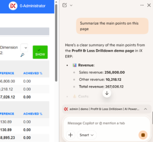 iX ERP Screen Copilot Chat with ERP Data