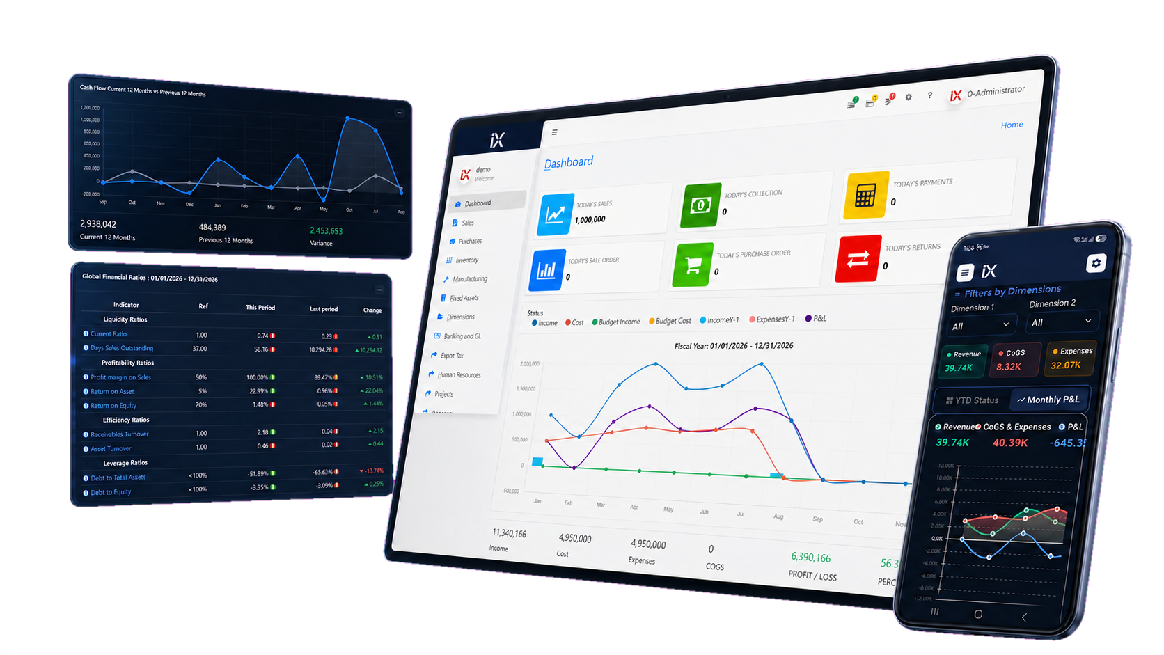 Hero Image AI-Powered iX ERP Web and Mobile